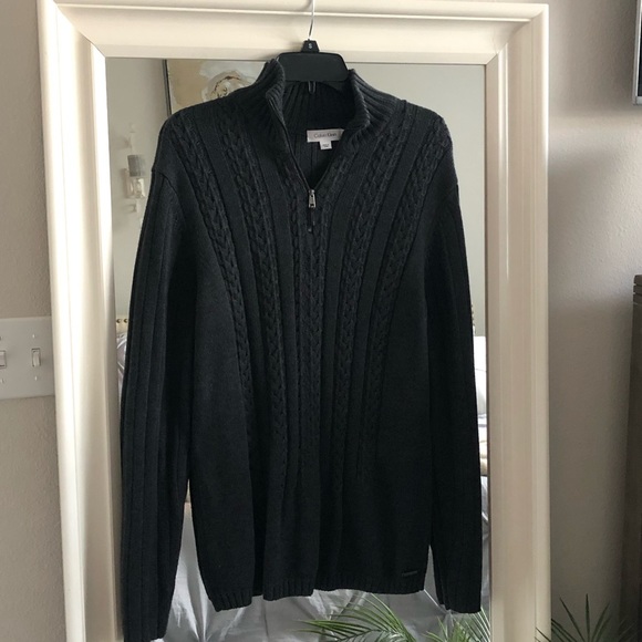 Calvin Klein Other - Mens Calvin Klein Dark Gray Knit Sweater SZ L